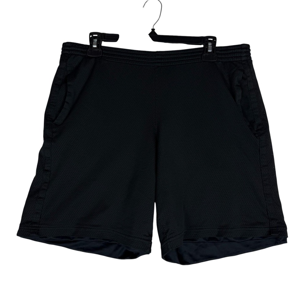 Champion Shorts Mens Medium Black Mesh 7 Inseam Lined Running Training Athletic